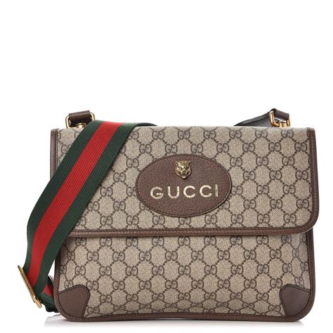 gucci messenger bag gc supreme|vintage Gucci monogram shoulder bag.